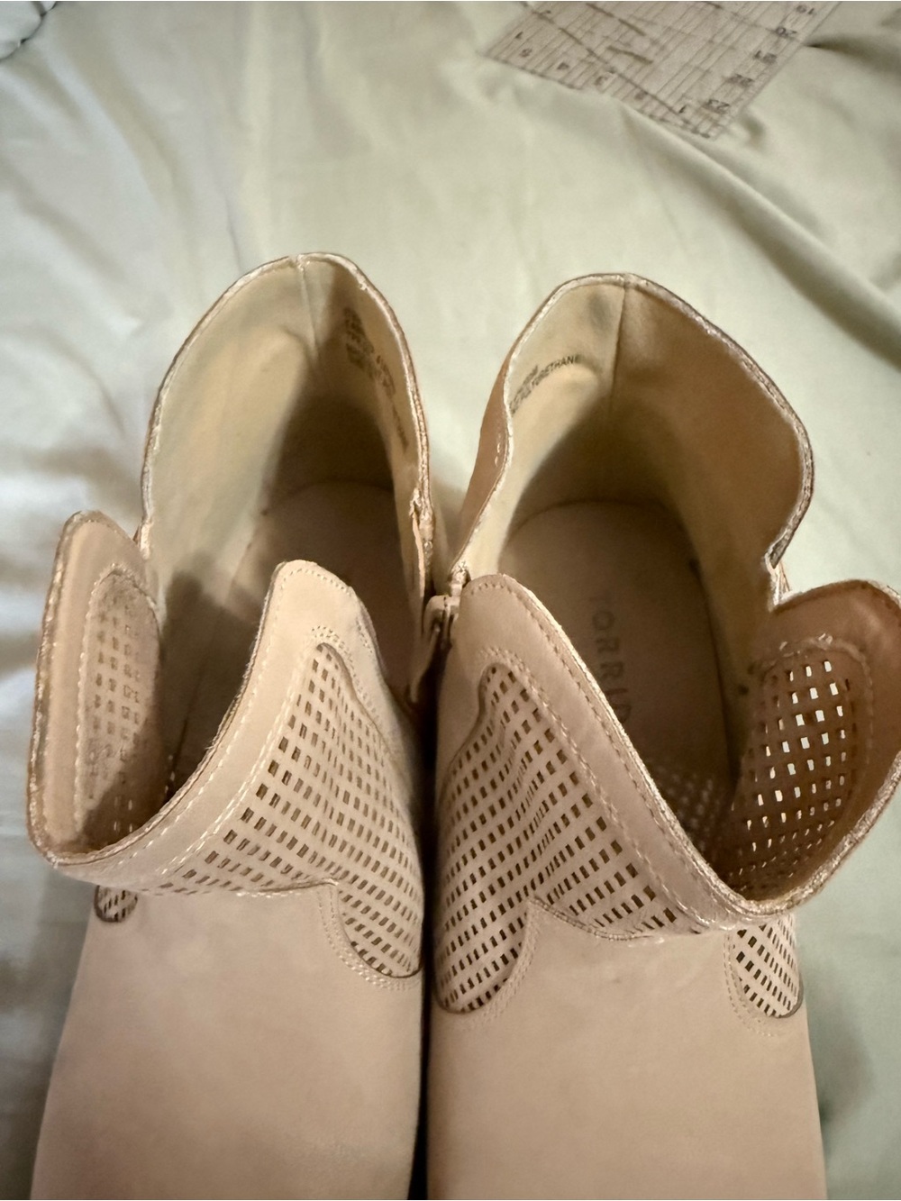 Torrid Women's Beige Perforated Ankle Boot with Buckle - Picture 4 of 6